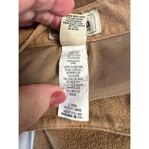 Vintage LL Bean Soft Flannel Women Trousers 6 Reg Lined Classic Fit Straight - Picture 12 of 12